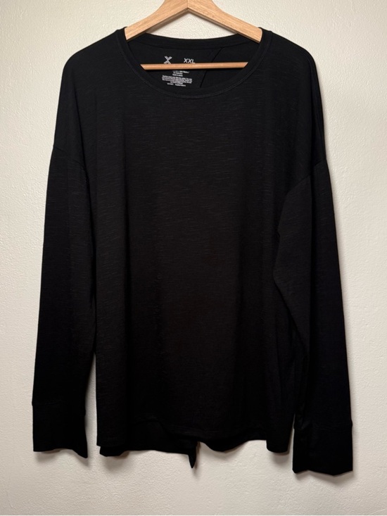 Xersion Tops - Xersion Black Long Sleeve Women's Top Twist Back Detail Relaxed Fit Size XXL